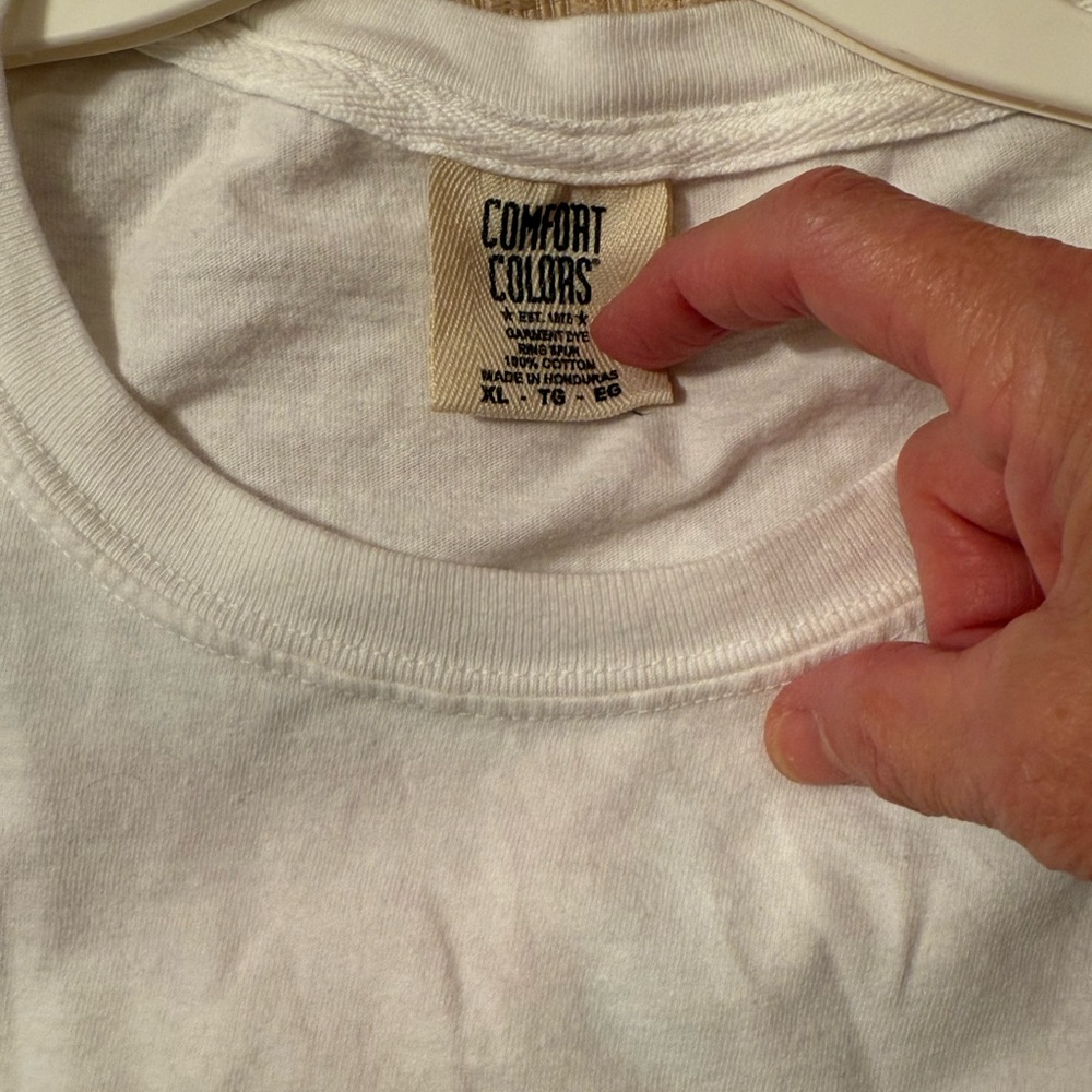 Comfort Colors Men's White Long Sleeve Tee